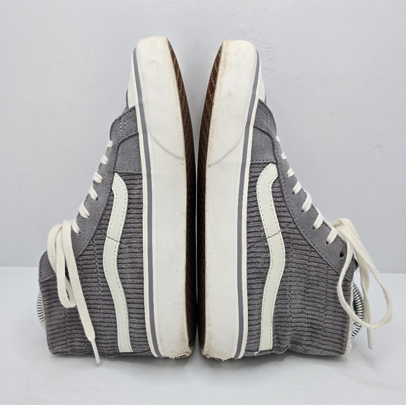 Vans | SK8-HI 138 Decon SF gray corduroy indie skateboard sneakers | WMS 6 - Picture 11 of 13